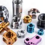 多种彩色阳极氧化铝合金螺纹套筒、法兰、接头精密 CNC 加工成品零件展示