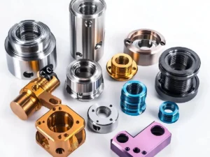 多种彩色阳极氧化铝合金螺纹套筒、法兰、接头精密 CNC 加工成品零件展示