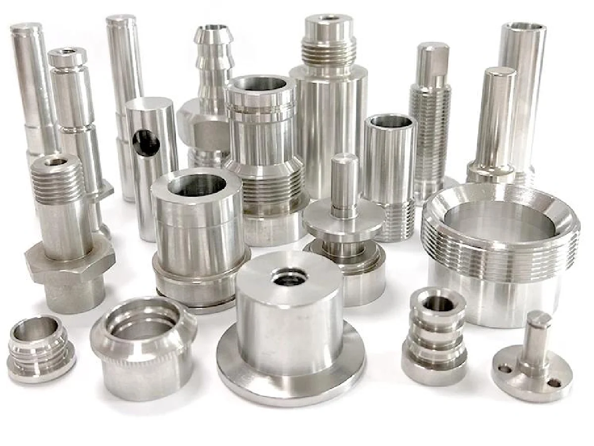 cnc-machined-stainless-steel-shaft-sleeve-parts - likundacnc.com 各类不锈钢 CNC 车削轴件、套筒、法兰螺纹精密成品零件