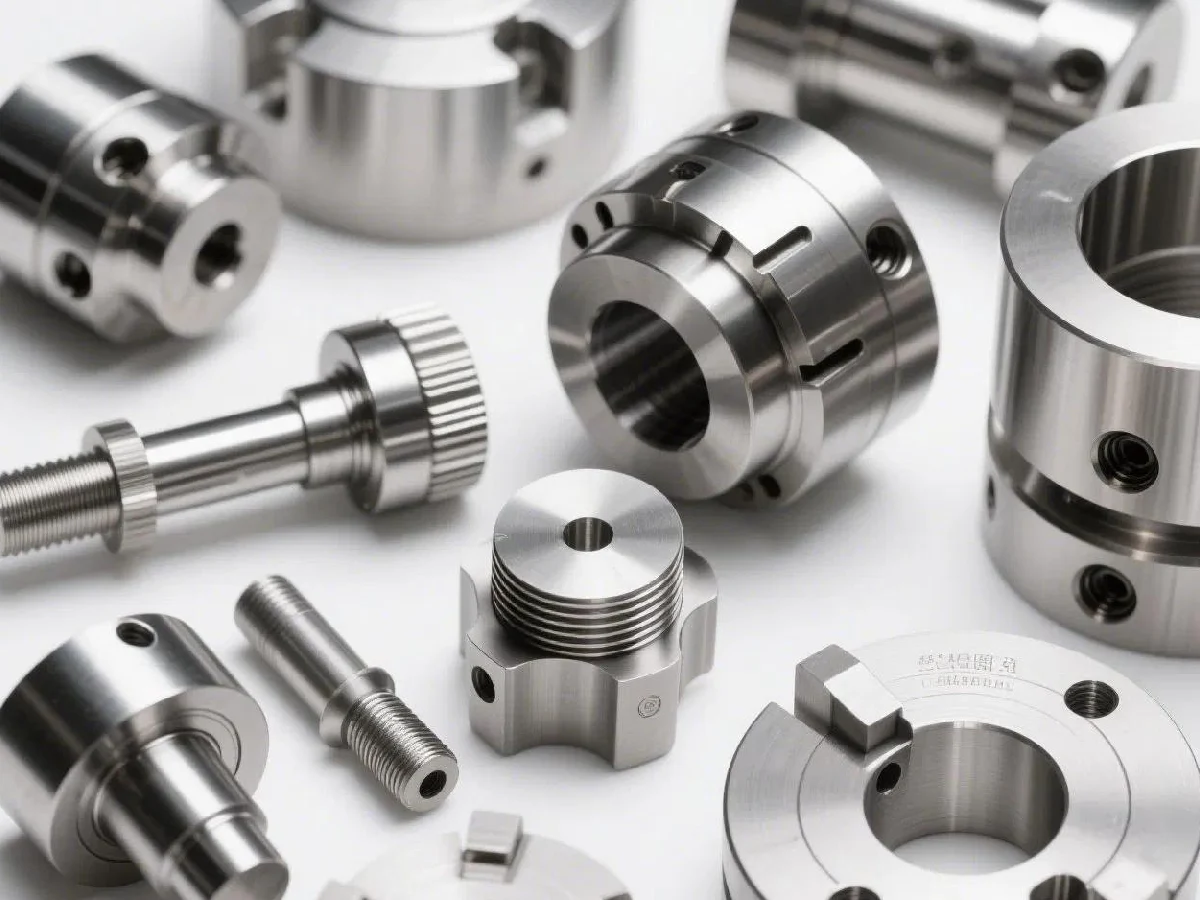 cnc-machined-stainless-steel-shaft-thread-parts - likundacnc.com 不锈钢本色车铣复合加工轴件、套筒、螺纹法兰精密机械零件无表面处理成品